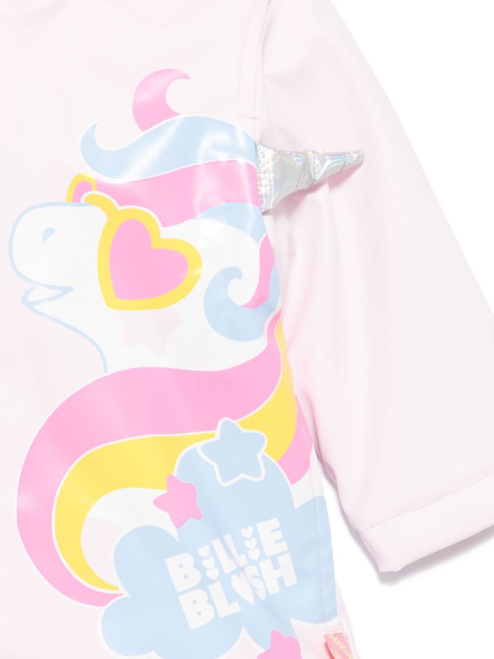 Giubbino per neonata Billieblush rosa con stampa unicorno - Rubino Kids