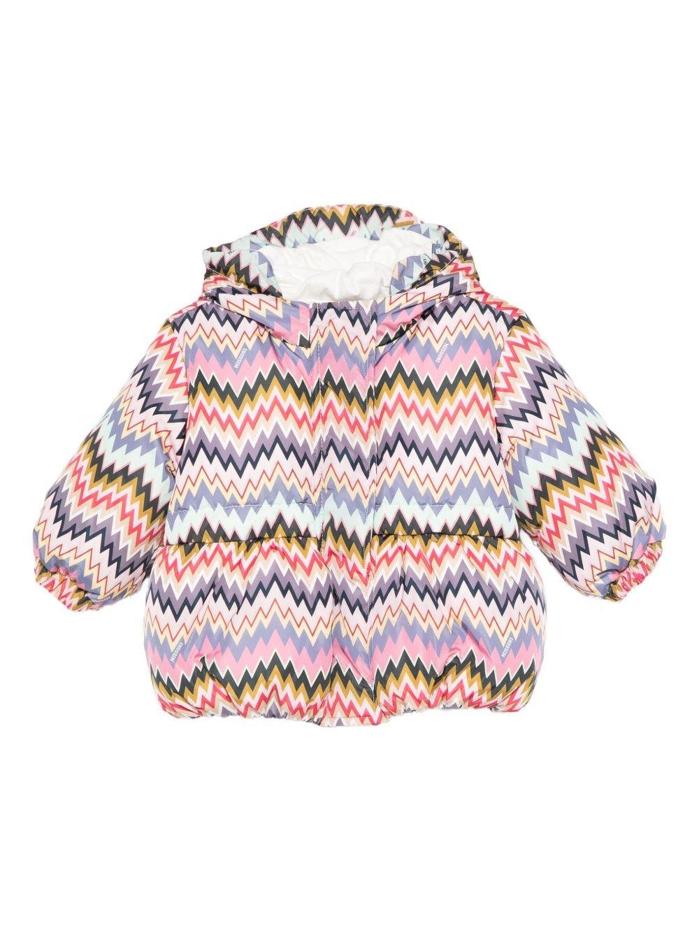 Giubbino per neonata Missoni Kids multicolore con motivo a chevron - Rubino Kids