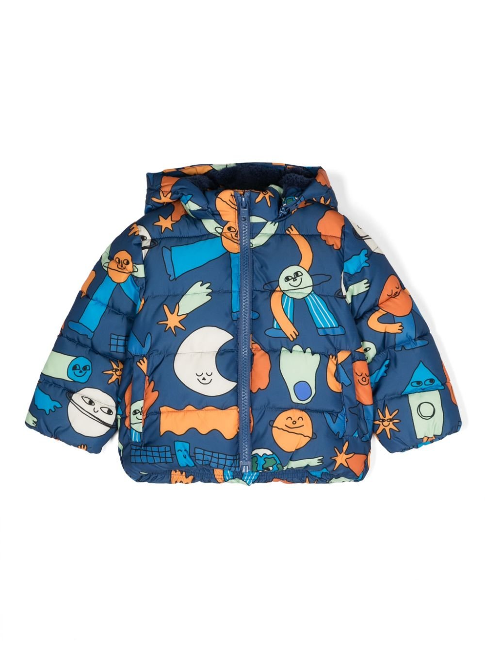 Giubbino per neonati Stella McCartney Kids blu con stampa grafica - Rubino Kids