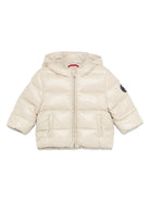 Giubbino per neonato Fay Kids beige chiaro con logo sulla manica e design imbottito - Rubino Kids