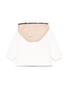 Giubbino per neonato Fendi Kids biancoe beige con applicazione monogramma FF - Rubino Kids