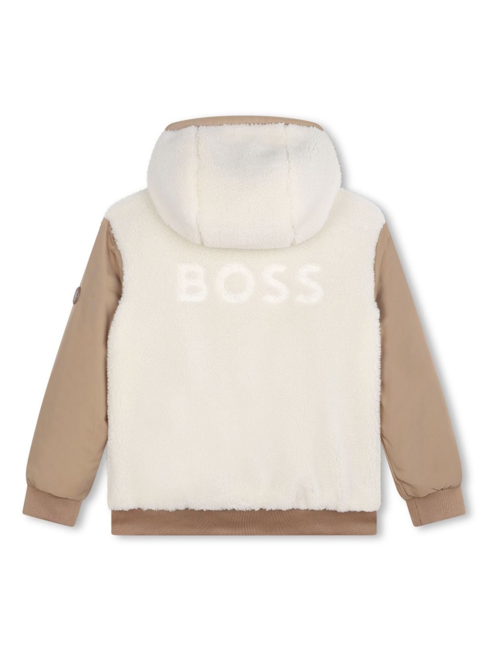 Giubbino reversibile per bambino BOSS Kidswear bianco con cappuccio - Rubino Kids