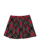 Gonna a quadri tartan per bambina Il Gufo rosso senza fodera - Rubino Kids