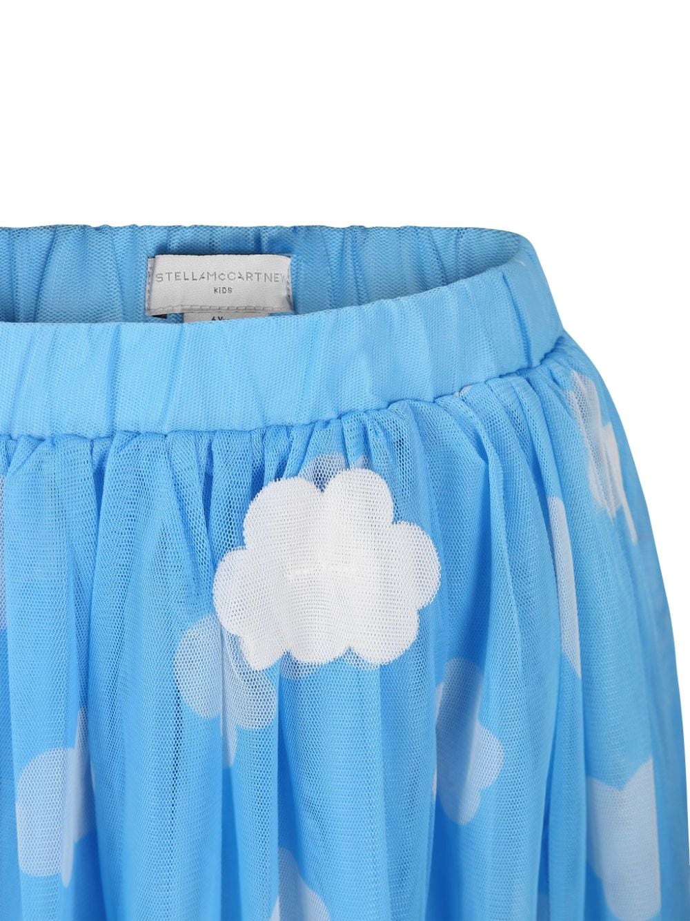 Gonna azzurra in tulle per bambina con stampa nuvole Stella McCartney Kids - Rubino Kids