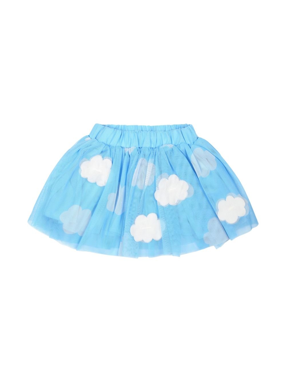 Gonna azzurra in tulle per neonata con stampa nuvole Stella McCartney Kids - Rubino Kids