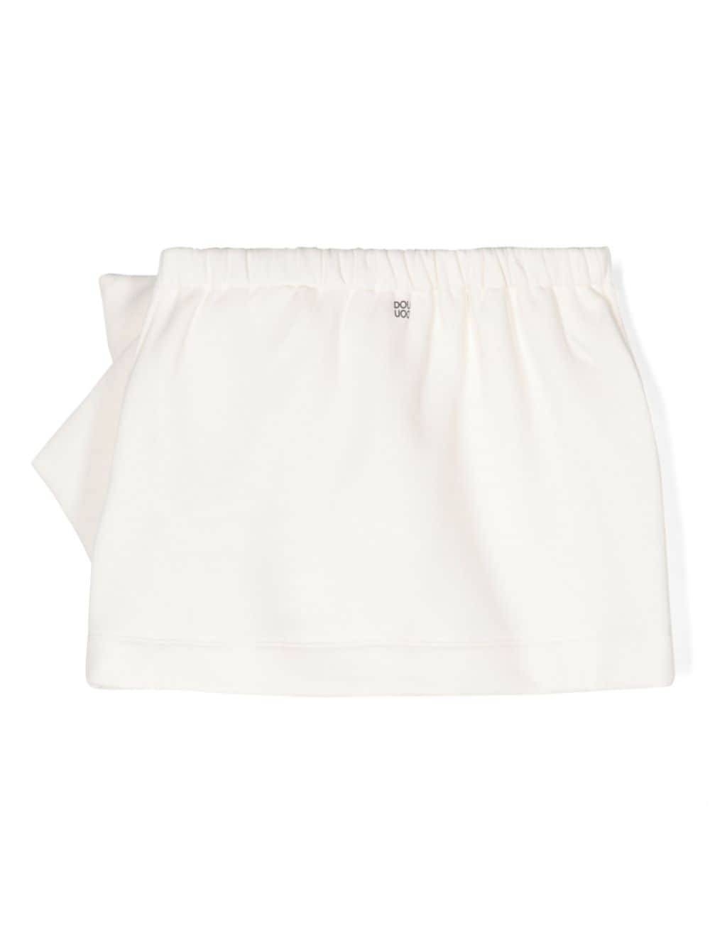 Gonna beige chiaro con fiocco per bambina Douuod Kids - Rubino Kids