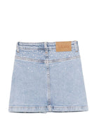 Gonna Bera per bambina Molo denim con decorazione a strass - Rubino Kids