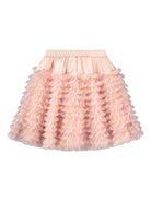 Gonna Blissus per bambina Molo rosa con ruches a strati - Rubino Kids