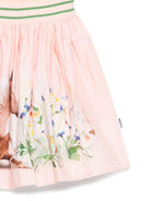 Gonna Brenda per bambina rosa con stampa con aniamali - Rubino Kids