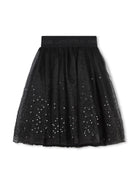 Gonna con paillettes per bambina Karl Lagerfeld Kids nera con orlo dritto - Rubino Kids