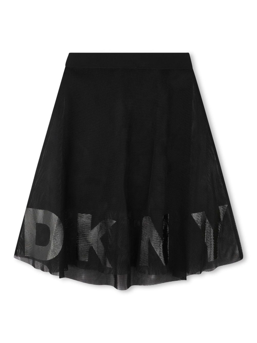 Gonna con stampa per bambina Dkny Kids nero con vita elasticizzata - Rubino Kids