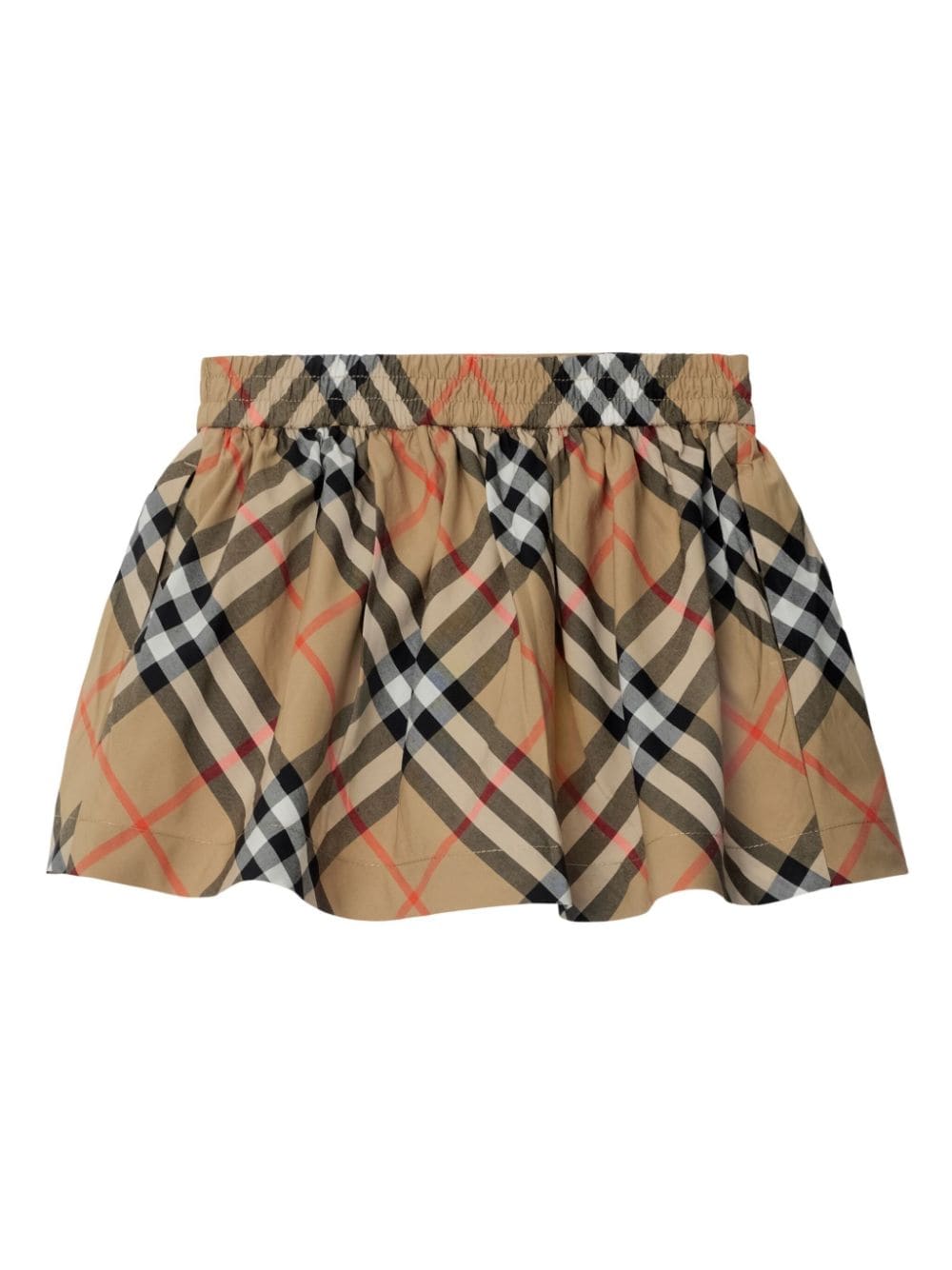 Gonna in cotone Nova check per neonata Burberry Kids beige con fodera completa - Rubino Kids