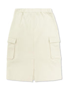 Gonna in cotone per bambina Off - White Kids bianco con spacco posteriore - Rubino Kids