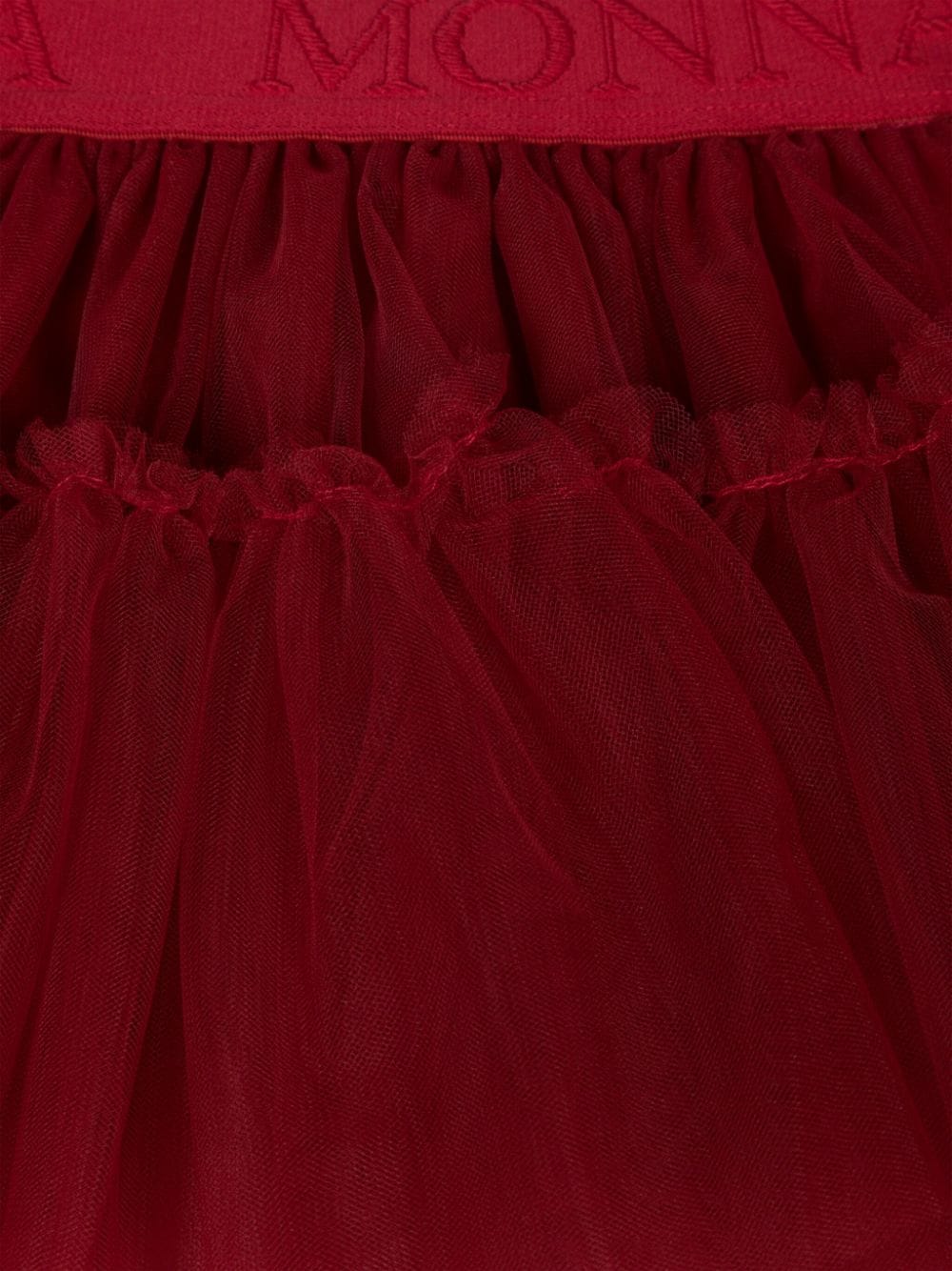 Gonna in tulle effetto seta per neonata Monnalisa rossa con fodera in cotone - Rubino Kids