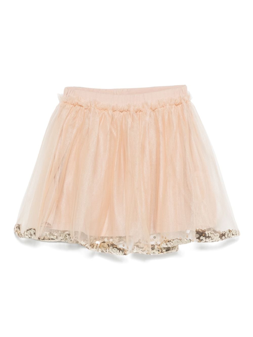 Gonna midi per bambina Douuod Kids beige con paillettes - Rubino Kids