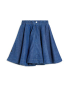 Gonna midi per bambina Molo Bell in denim con dettagli plissettati - Rubino Kids