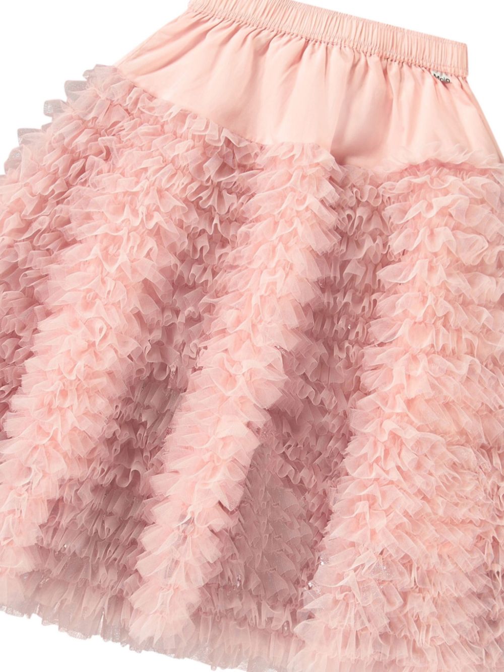 Gonna midi per bambina Molo Bliss rosa con ruches all - over - Rubino Kids