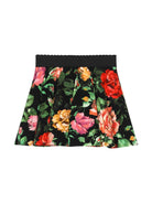 Gonna multicolor per bambina a fiori Dolce & Gabbana Kids - Rubino Kids