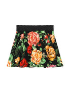 Gonna multicolor per bambina a fiori Dolce & Gabbana Kids - Rubino Kids