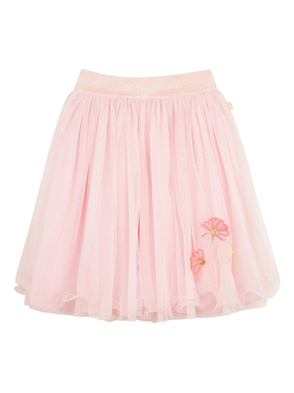 Gonna per bambina Billieblush rosa in tulle - Rubino Kids