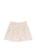 Gonna per bambina Donsje beige con stampa floreale - Rubino Kids