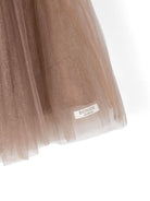 Gonna per bambina Donsje Mallou marrone con gonna in tulle e dettaglio glitter - Rubino Kids