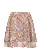 Gonna per bambina ETRO KIDS beige con stampa paisley - Rubino Kids