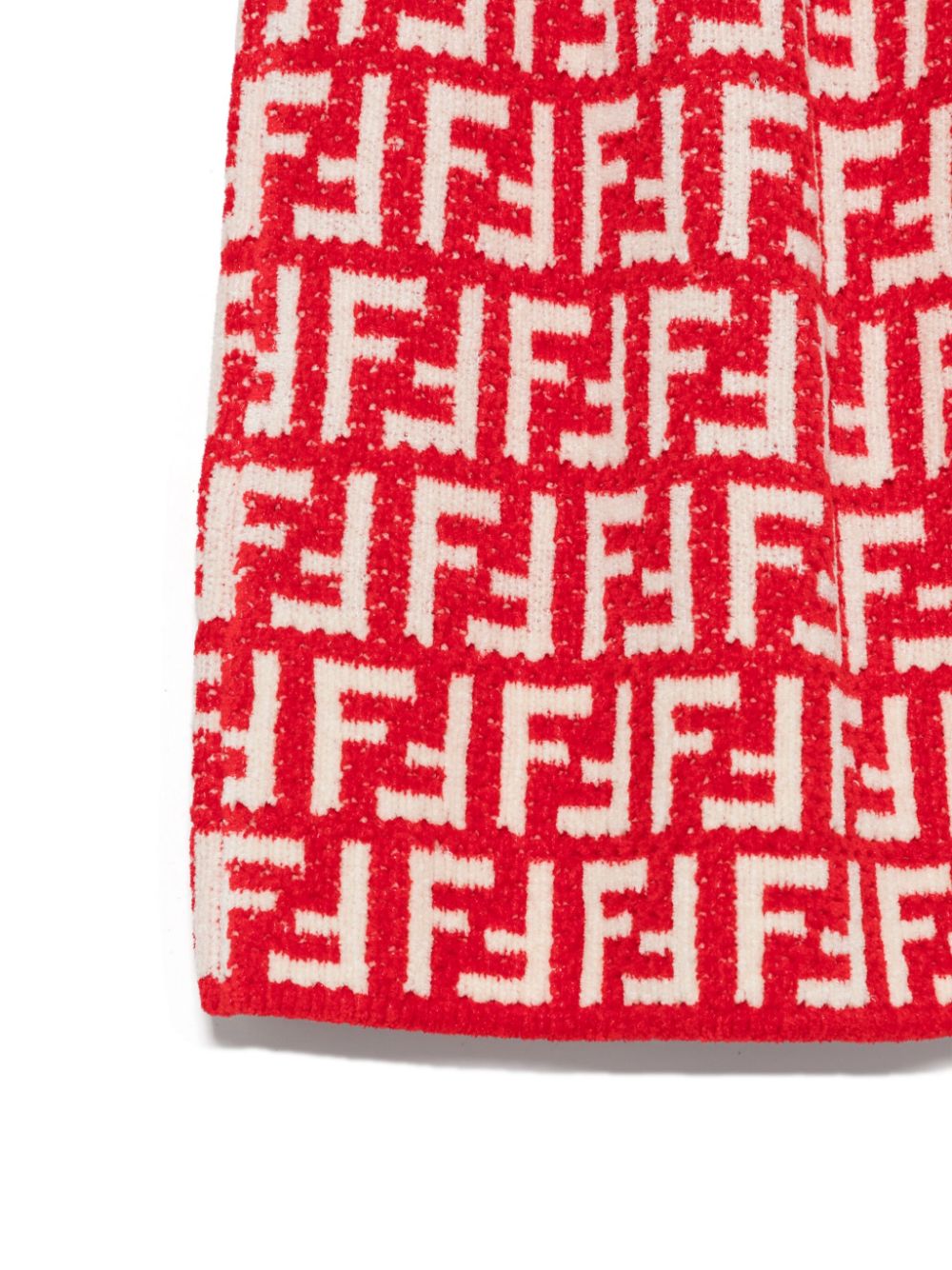 Gonna per bambina Fendi Kids rosso con monogramma FF - Rubino Kids