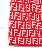 Gonna per bambina Fendi Kids rosso con monogramma FF - Rubino Kids