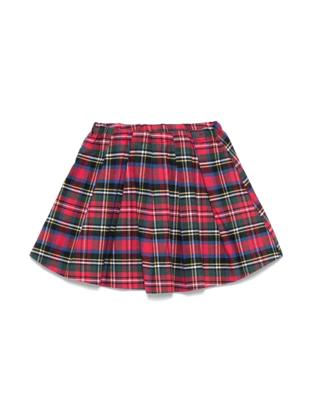 Gonna per bambina MC2 Saint Barth Kids plissé con motivo a quadri tartan - Rubino Kids