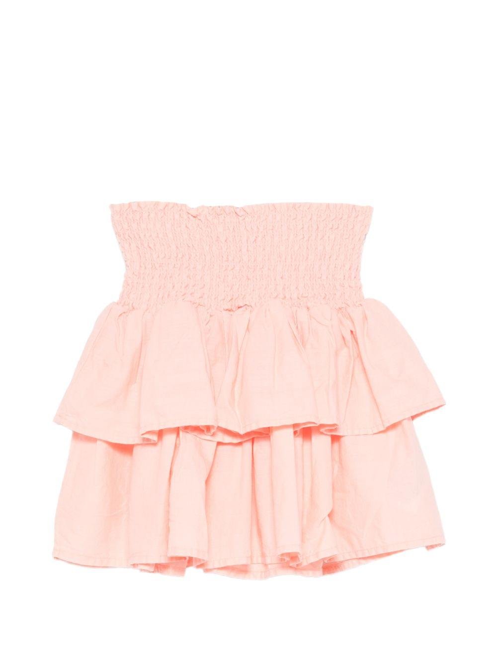 Gonna per bambina Molo rosa con design a balze - Rubino Kids