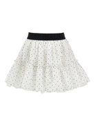 Gonna per bambina Monnalisa bianca con motivo a pois - Rubino Kids