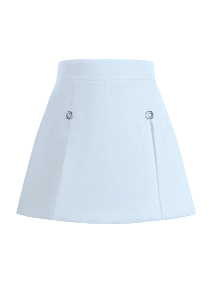 Gonna per bambina Monnalisa bianca con strass - Rubino Kids