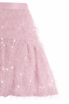 Gonna per bambina Monnalisa rosa con paillettes - Rubino Kids