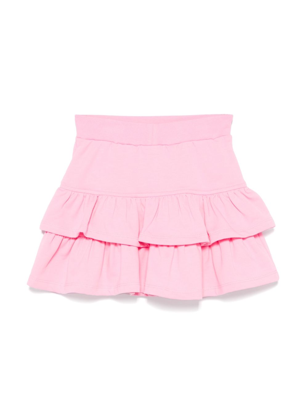 Gonna per bambina Monnalisa x Barbie rosa con balze e logo ricamato - Rubino Kids