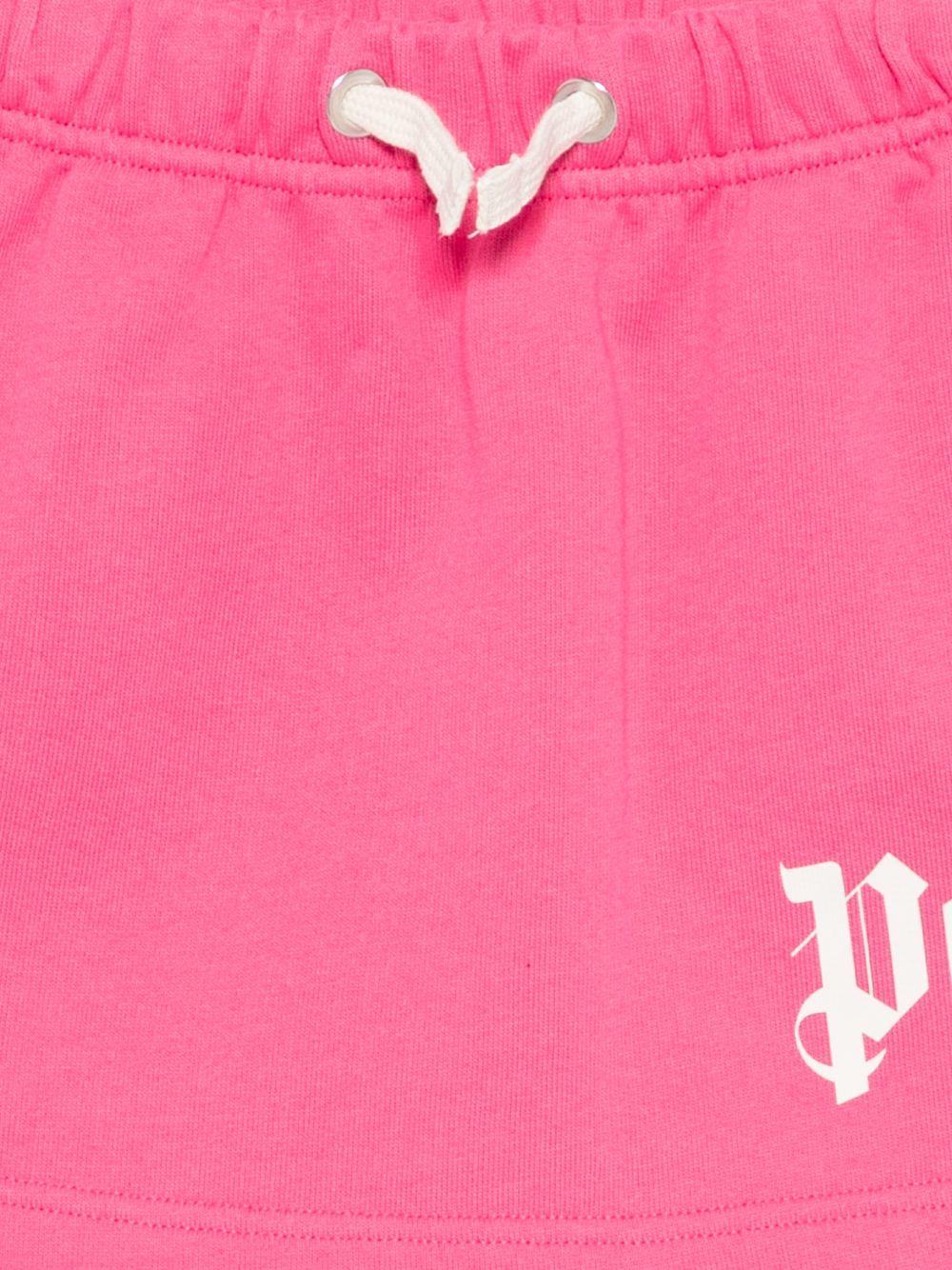 Gonna per bambina Palm Angels Kids rosa con vita elasticizzata - Rubino Kids