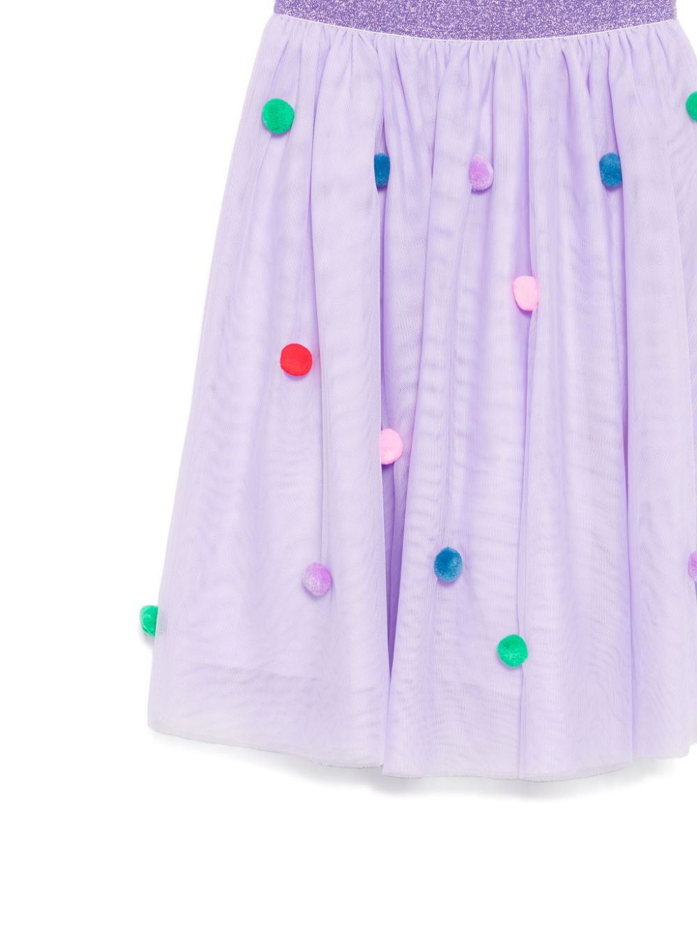 Gonna per bambina Stella McCartney Kids viola con applicazione pompon - Rubino Kids