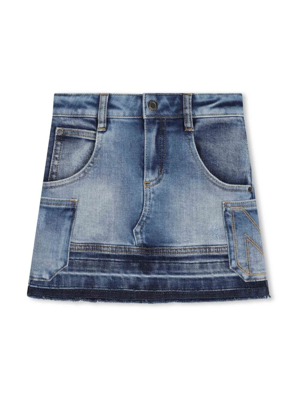 Gonna per bambina The Marc Jacobs Kids in denim con design patchwork - Rubino Kids