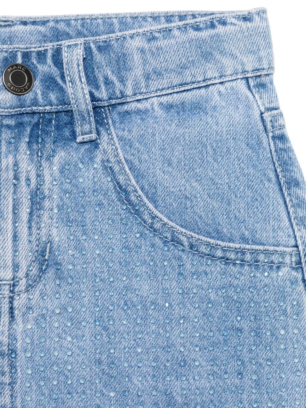 Gonna per bambina The Marc Jacobs Kids in denim con strass - Rubino Kids