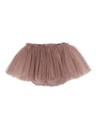 Gonna per neonata Donsje Rieta grigio/viola con rete in tulle - Rubino Kids