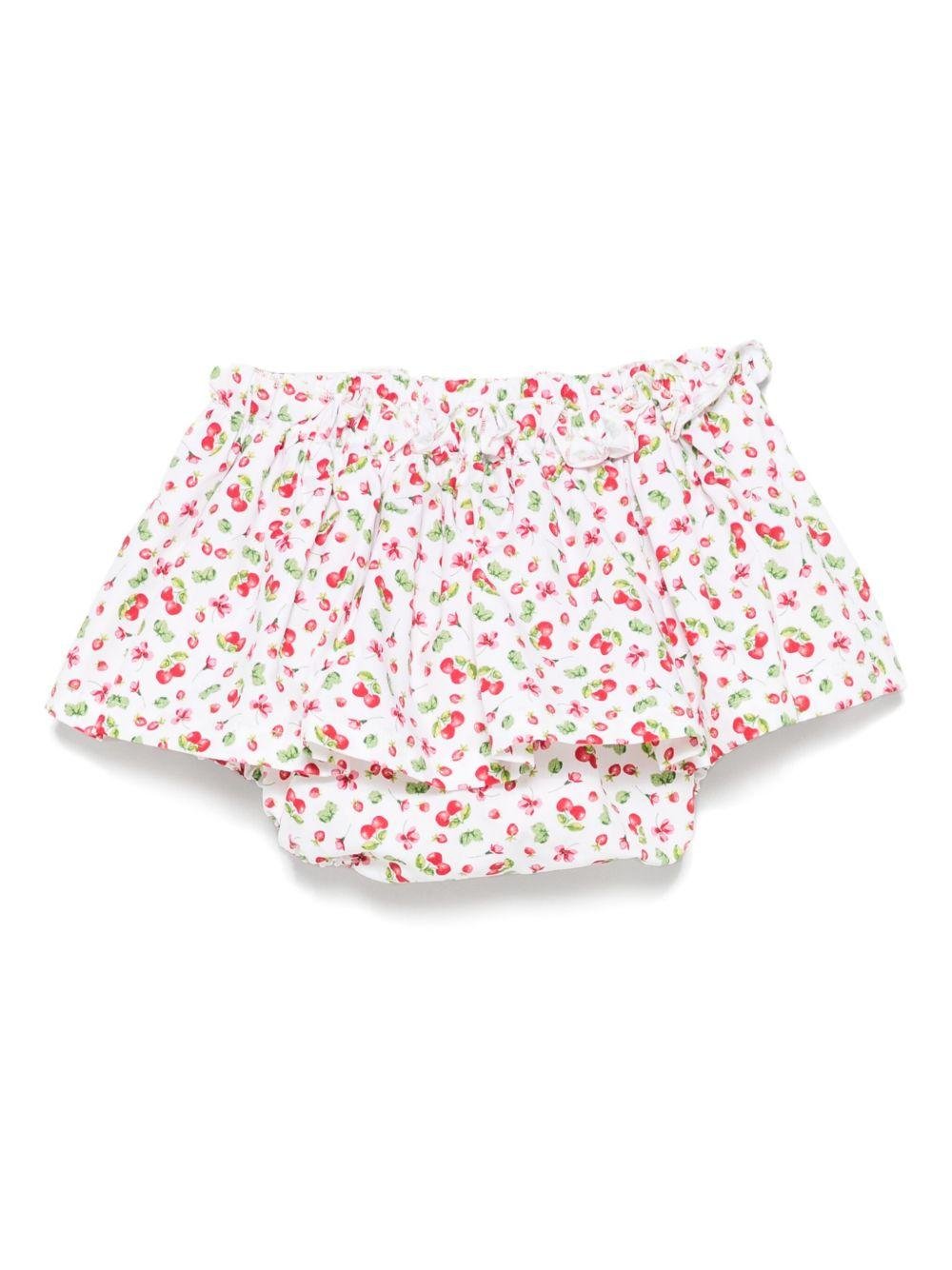 Gonna per neonata Mariella Ferrari bianco a fiori - Rubino Kids