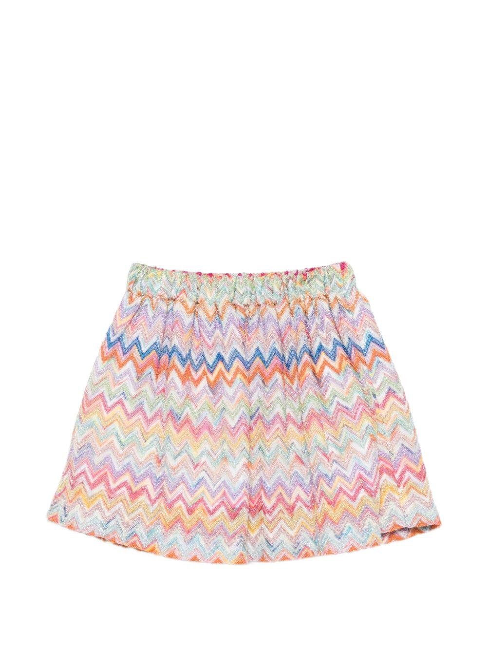 Gonna per neonata Missoni Kids multicolore con motivo a zigzag - Rubino Kids