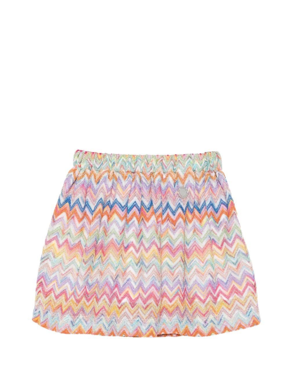 Gonna per neonata Missoni Kids multicolore con motivo a zigzag - Rubino Kids