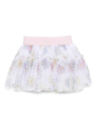 Gonna per neonata Monnalisa bianco a fiori - Rubino Kids