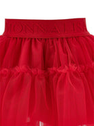 Gonna per neonata Monnalisa rossa con banda logo - Rubino Kids