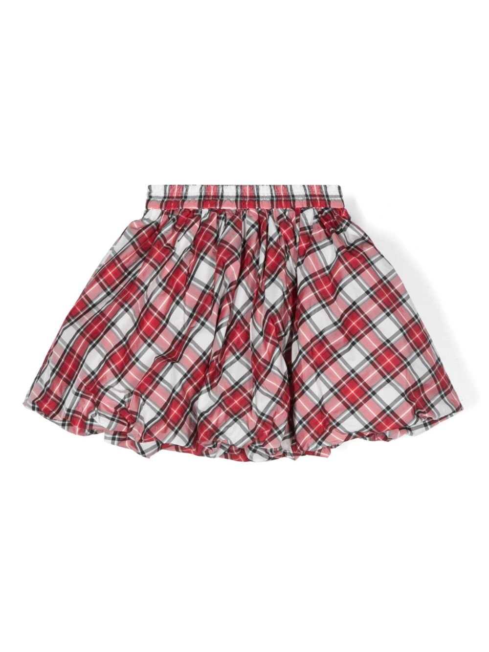 Gonna tartan per bambina Monnalisa rossa con design svasato - Rubino Kids