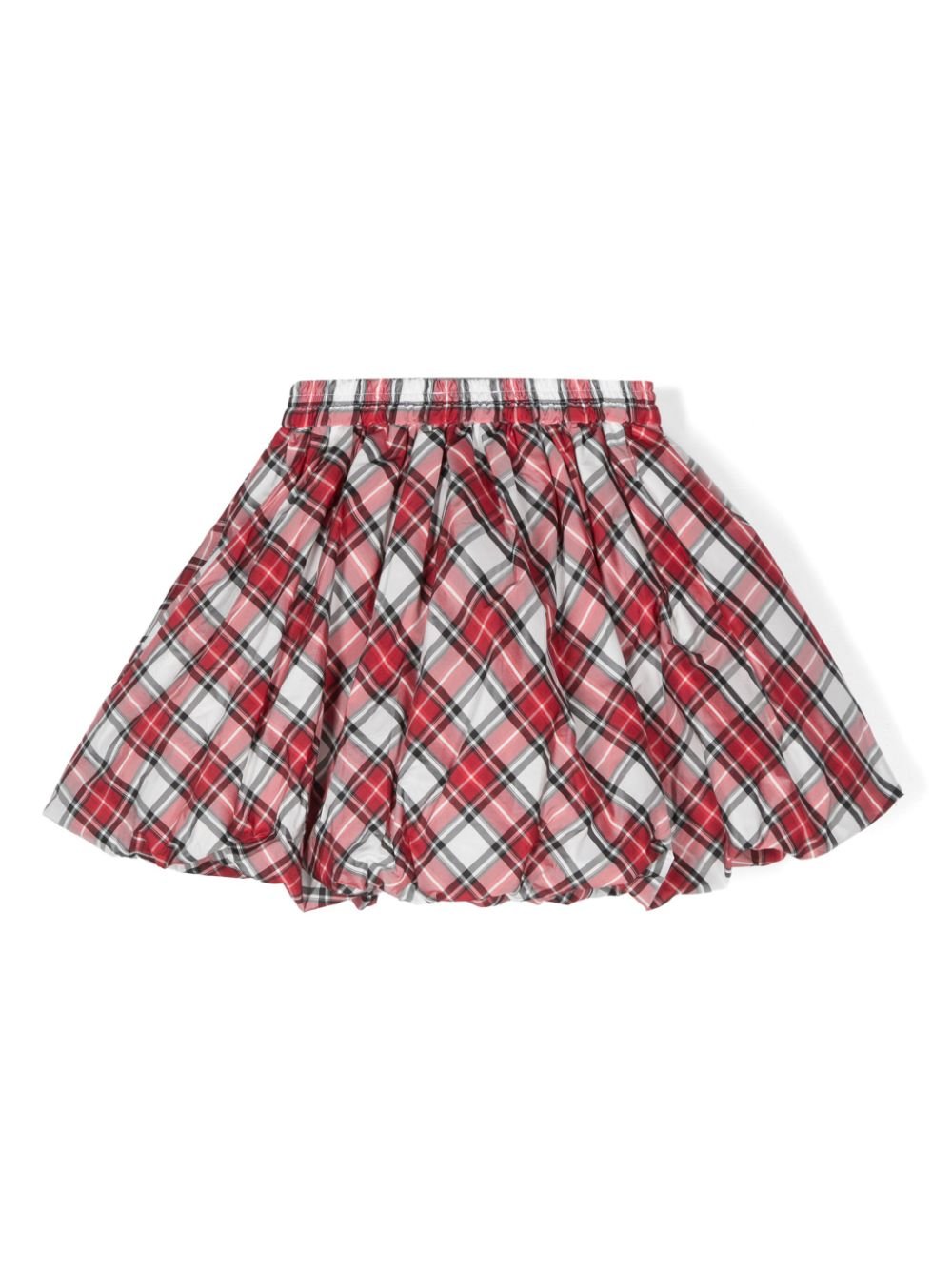 Gonna tartan per bambina Monnalisa rossa con design svasato - Rubino Kids