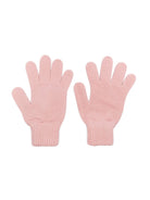 Guanti per bambina Calvin Klein Kids rosa con applicazione frontale con logo - Rubino Kids