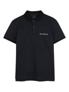 T-shirt per bambino Givenchy Kids nera con colletto stile polo H31121 09B GIVENCHY KIDS 