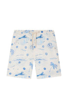 Costume da bagno Ariel per bambino Bonpoint beige con stampa grafica S06BSSW00001 615 BONPOINT KIDS 